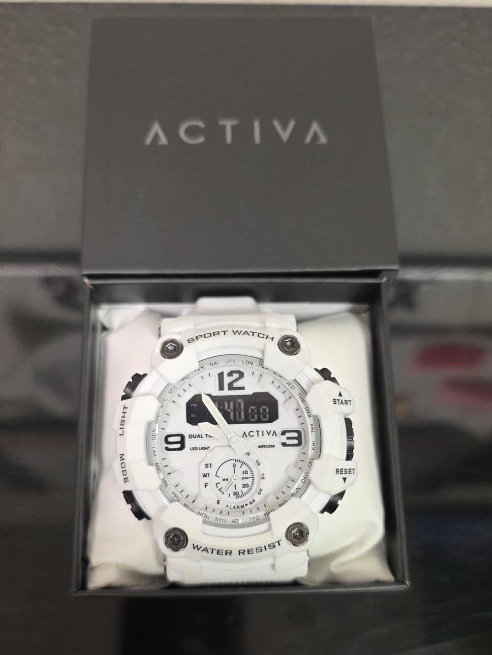 Activa x Invicta Vextron White 52mm Analog Digital Men’s Watch New